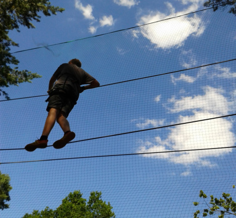 Oben im Kletterpark