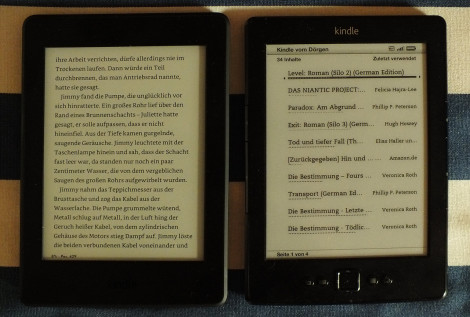 Kindle und Kindle Paperwhite 300ppi ohne Beleuchtung