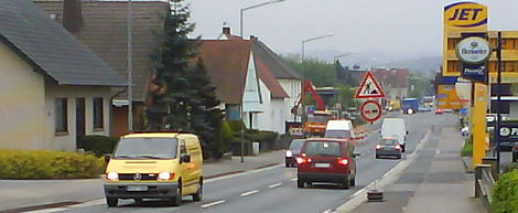 Baustellenschild an der Eidinghausener Straße