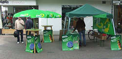 Grüner Infostand