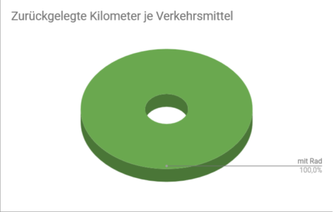 Die zurückgelegte Wegstrecke von Januar bis Februar 2023